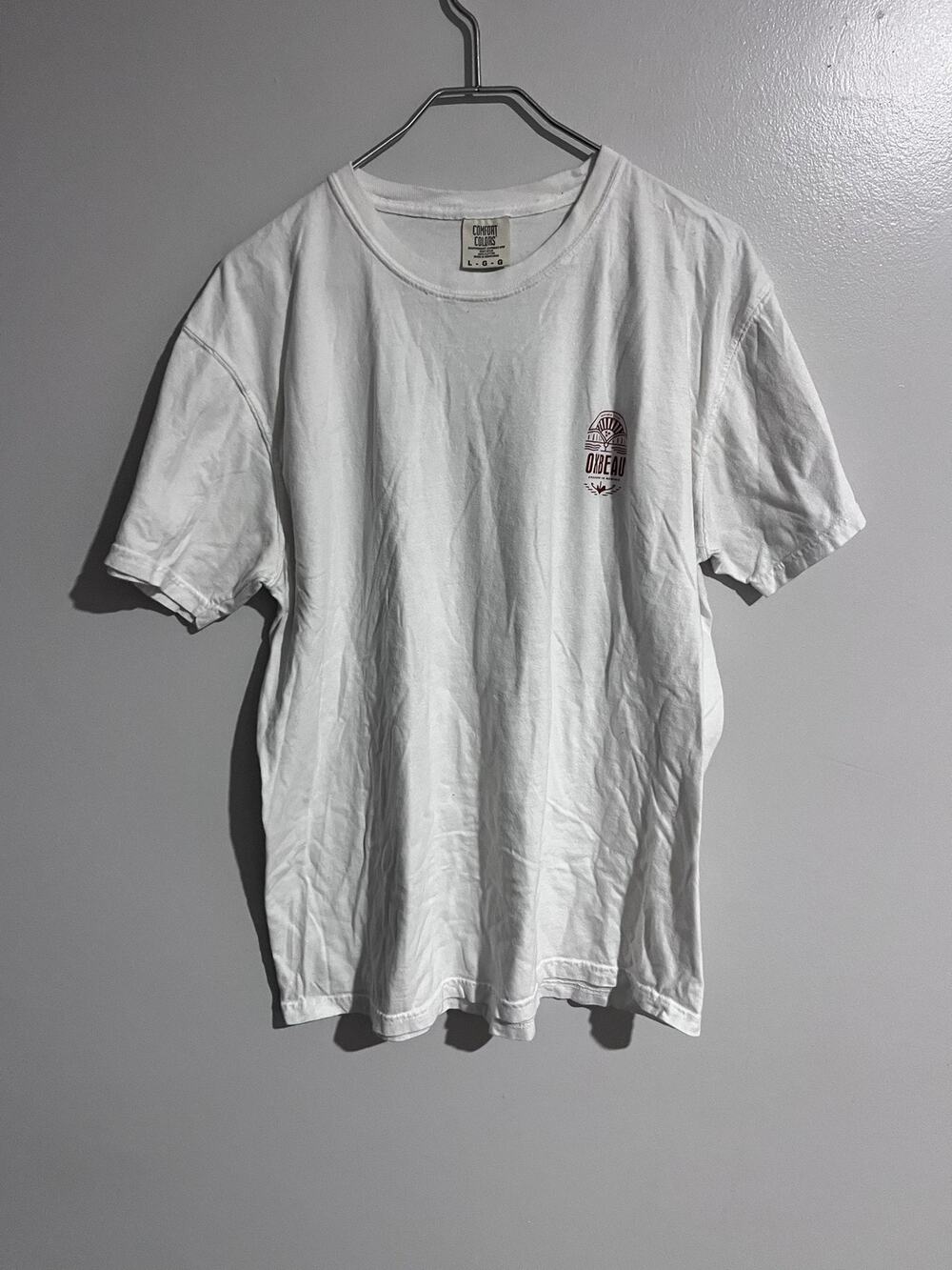 Comfort Colors Shirt Mens L White Short Sleeve Graphic Memphis In May Back Print